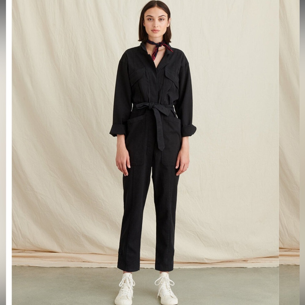 Alex Mill Blue Tailored Jumpsuit with Belted Waist